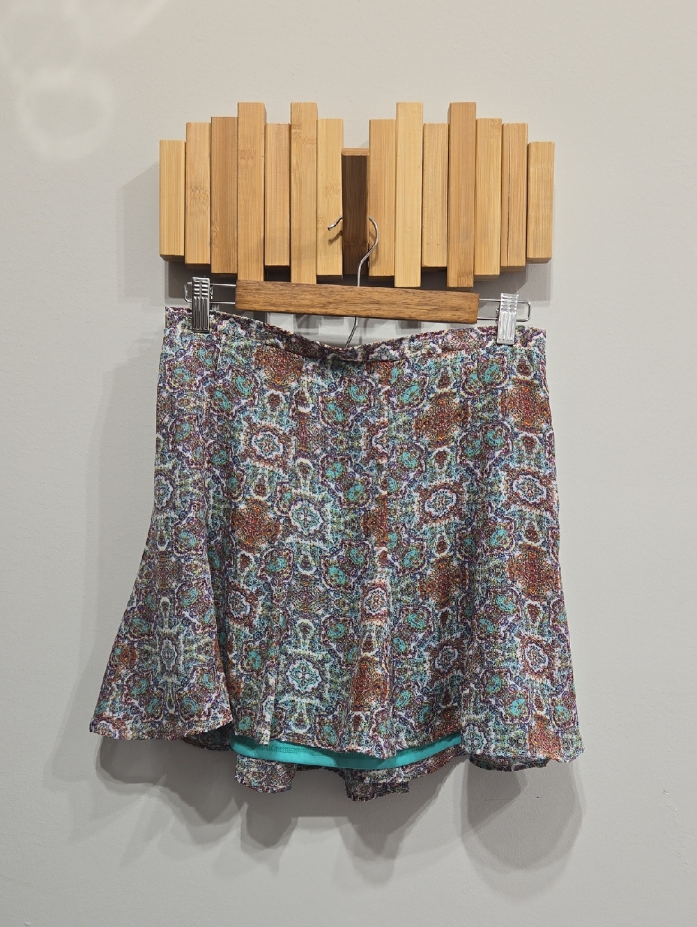 Show Me Your MuMu Mosaic Print Skate Skirt Size Large